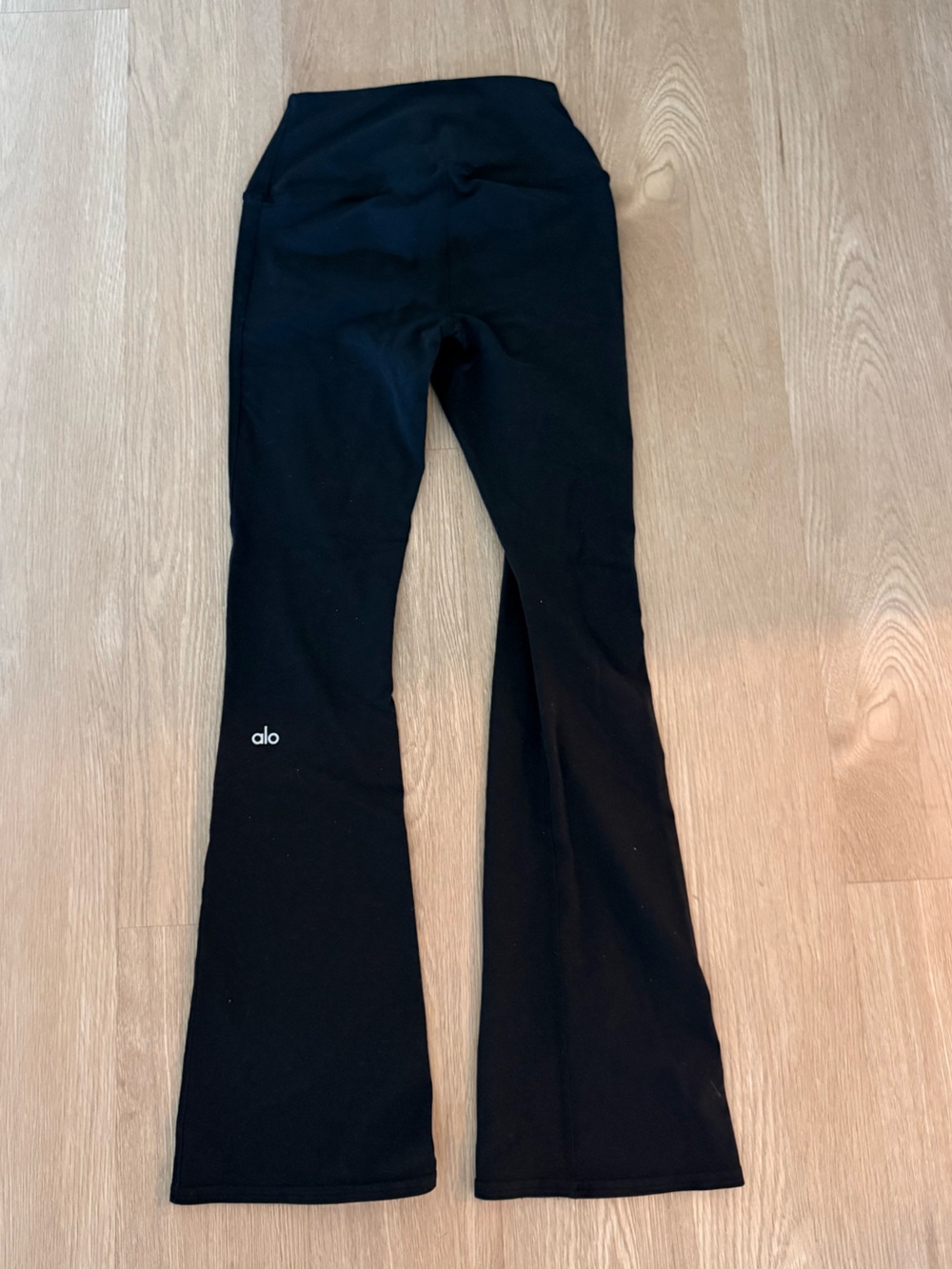ALO ORIGINAL Black High-Waist Flare Yoga Pants